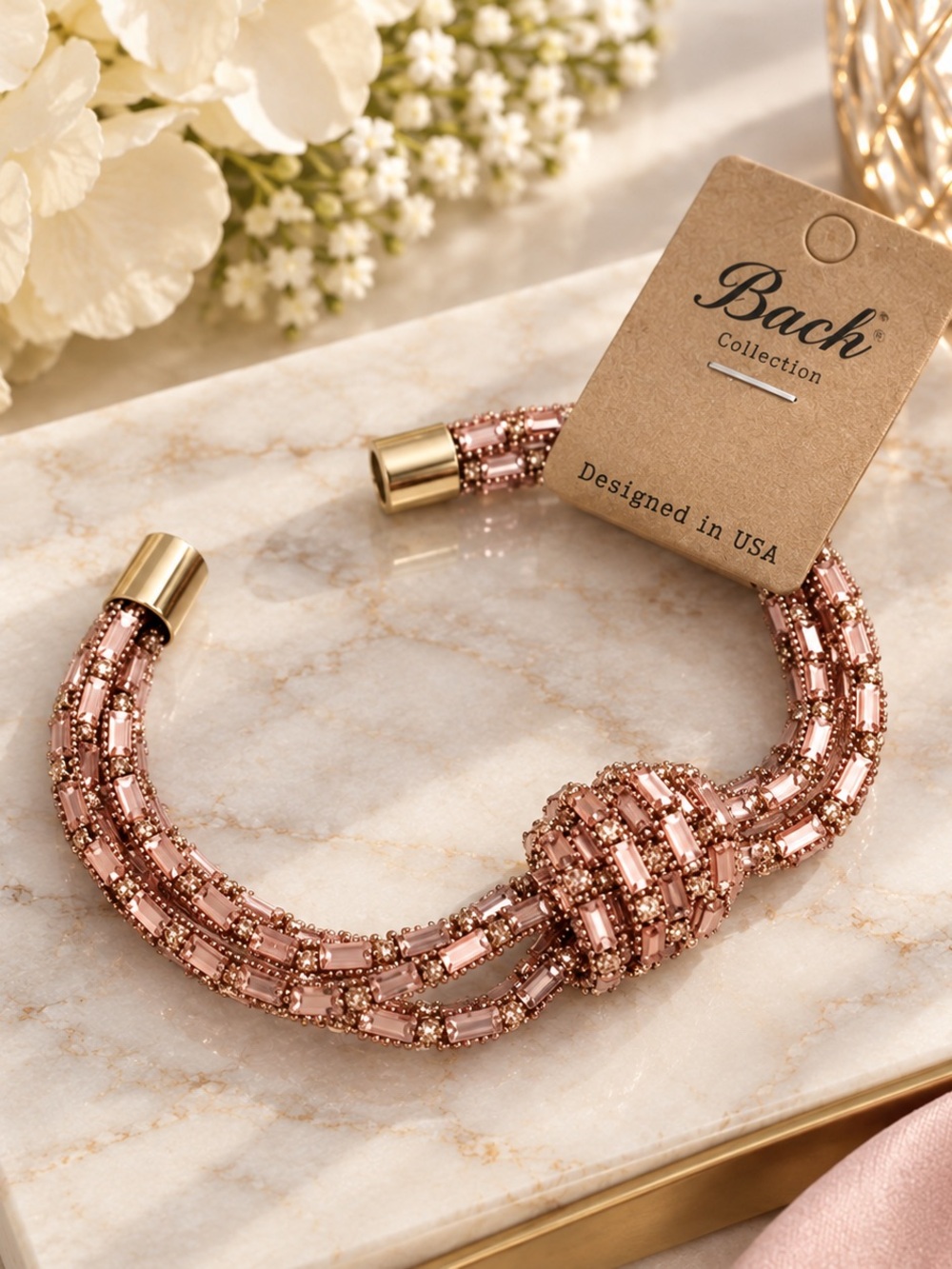 Bach Collection Beaded Bracelet Rose Gold or Gunmetal Choose 1 NWT - Picture 4 of 7
